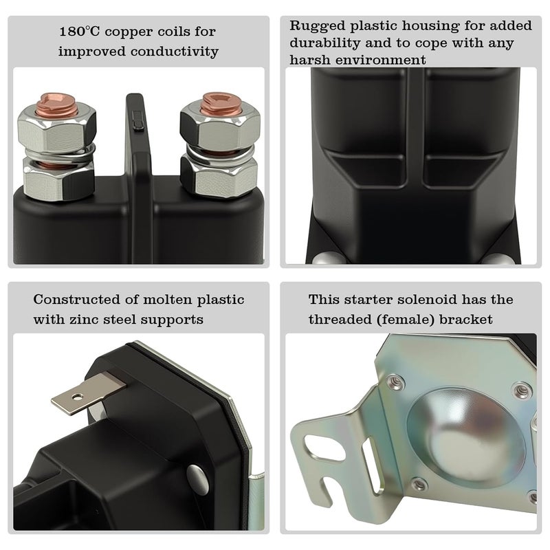 FBLOWMOD 812-1201-211 Starter Solenoid Relay for Lawn Mower, 12V Relay Switch, Fit for B&S/Trombetta Lawn Mower, Replace 691656, 555375GS, 790951, 812-1201-211-05, 812-1201-211-06 - Image 4